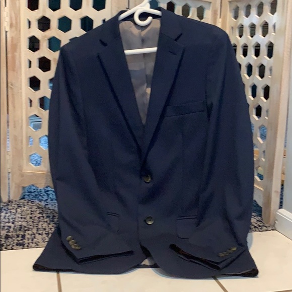 navy dress black blazer